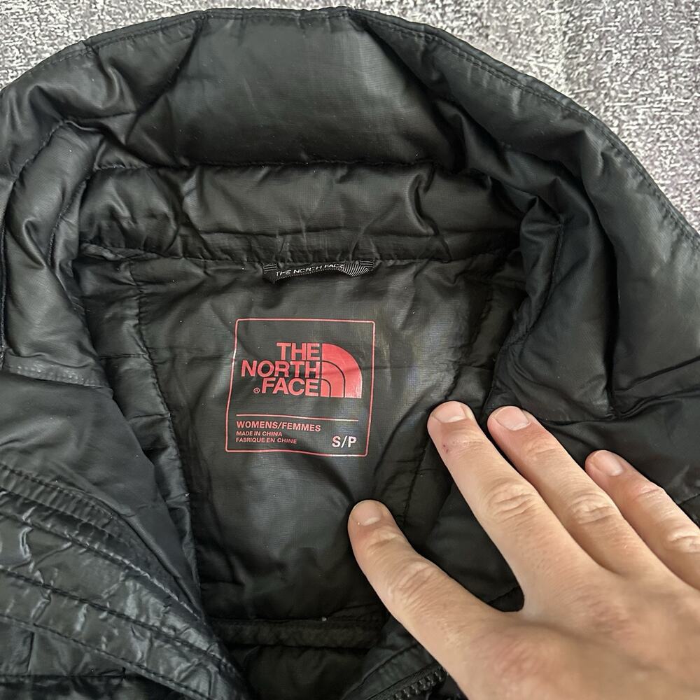 Women's The North Face 800 Goose Down Shiny Black Lightweight Puffer Jacket Sz S